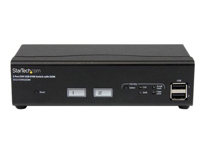 StarTech.com 2 Port USB DVI KVM Switch with DDM Fast Switching Technology and Cables - Dual Port DVI USB KVM Switch - DDM KVM Switch (SV231DVIUDDM) - KVM / USB switch - 2 x KVM / USB - 1 local user - desktop