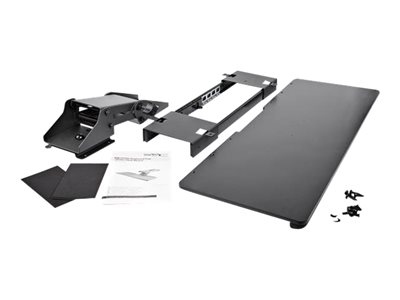 StarTech.com Under Desk-Mount Keyboard Tray - 26.4? Wide - Adjustable - Ergonomic Slide-Out Keyboard Shelf with Tilt and Swivel (KBTRAYADJ) - Keyboard drawer - under-desk mountable - black - for P/N: ARMBARDUOV, ARMBARTRIO2, ARMDUALSS, ARMDUALV, LTRISERP, MONSTADJDL, MONSTADQI