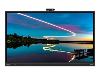 Lenovo ThinkVision T86 - LED monitor - 86\" - stationary - touchscreen - 3840 x 2160 4K @ 60 Hz - VA - 400 cd/m² - 4000:1 - DisplayHDR 10 - 6.5 ms - speakers - raven black