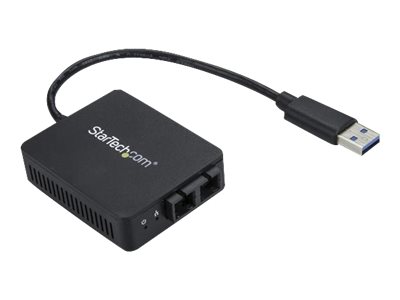StarTech.com USB to Fiber Optic Converter - 1000Base-SX SC - MM - Windows / Mac / Linux - USB 3.0 Ethernet Adapter - Network Adapter (US1GA30SXSC) - Network adapter - USB 3.0 - 1000Base-SX - 850 nm - black