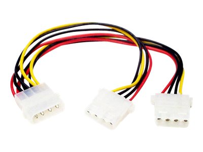 StarTech.com LP4 to 2x LP4 Power Y Splitter Cable M/F - LP4 Splitter - Molex Y Splitter - Molex Splitter (PYO2L) - Power cable - 4 PIN internal power (F) to 4 PIN internal power (M) - 0.2 m - for P/N: ATX2POWER450, ATX2POWR350E, ATX2POWR400E, HSB225S3R, IDE2SAT2, S25SLOTR, SATSASBP425