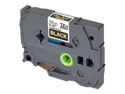 Brother TZe-334 - Standard adhesive - gold on black - Roll (1.2 cm x 8 m) 1 cassette(s) laminated tape - for Brother PT-D210, D600, H110, P-Touch PT-1005, 1880, E310, E800, P-Touch Cube Plus PT-P710