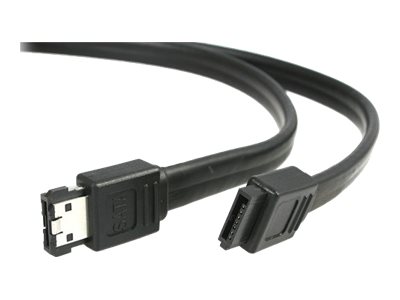 StarTech.com 6 ft Shielded eSATA to SATA Cable - SATA to eSATA cable - SATA (R) to eSATA (R) - 6 ft - black - SATA2ESATA6 - SATA to eSATA cable - SATA (R) to eSATA (R) - 1.8 m - black - for P/N: ESATAPNLFM1, PEXESAT322I, PEXUSB311A1E, S351BMU33ET, S351BMU33ETG, S3520BU33ER