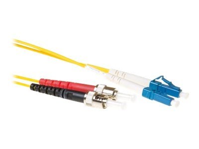 ACT LC-ST 9/125um OS2 Duplex fiber optic patchkabel 3 m