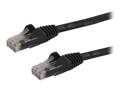 StarTech.com 100ft CAT6 Ethernet Cable, 10 Gigabit Snagless RJ45 650MHz 100W PoE Patch Cord, CAT 6 10GbE UTP Network Cable w/Strain Relief, Black, Fluke Tested/Wiring is UL Certified/TIA - Category 6 - 24AWG (N6PATCH100BK) - Patch cable - RJ-45 (M) to RJ-45 (M) - 30.5 m - UTP - CAT 6 - snagless - black - for P/N: IES101002SFP