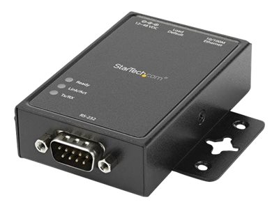 StarTech.com 1 Port RS232 to Ethernet IP Converter / Device Server - Aluminum - Serial over IP Device Server - Serial to IP Converter (NETRS2321P) - Device server - 100Mb LAN, RS-232 - AC 100/230 V - rail mountable - for P/N: SVA12M2NEUA, SVA12M5NA