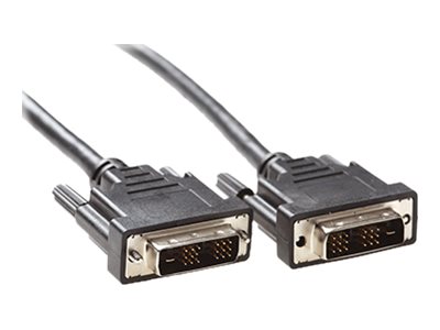 Ewent - DVI-kabel - enkele verbinding - DVI-D (M) naar DVI-D (M) - 2 m - duimschroeven - zwart