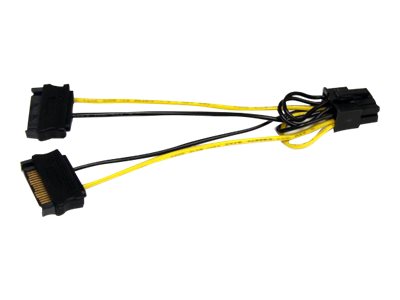 StarTech.com 6in SATA Power to 8 Pin PCI Express Video Card Power Cable Adapter - SATA to 8 pin PCIe power - Power cable - SATA power (M) to 8 pin PCIe power (M) - 15 cm