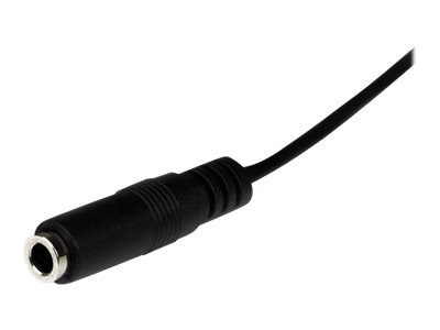 StarTech.com 1m Slim 3.5mm Stereo Extension Audio Cable - M/F - Mini stereo Extension - 3.5mm Extension - heaDPhone Ext cord (MU1MMFS) - Audio extension cable - mini-phone stereo 3.5 mm male to mini-phone stereo 3.5 mm female - 1 m - black - for P/N: MU15MMS, MU6MMS, SV211DPUA, SV211DPUA4K, SV211HDUA4K