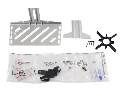 Ergotron StyleView Camera Shelf - Mounting component (bracket, shelf, mounting hardware, touch fastener strip, strap) - for video conference camera - silver - under-the-monitor