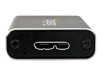 StarTech.com M.2 SSD Enclosure for M.2 SATA SSDs - USB 3.1 (10Gbps) with USB-C Cable - External Enclosure for USB-C Host - Aluminum (SM21BMU31C3) - Storage enclosure - M.2 - SATA 6Gb/s - USB 3.1 (Gen 2) - black, silver - for P/N: TBLT3MM1MA, TBLT3MM2M, TBLT3MM2MA