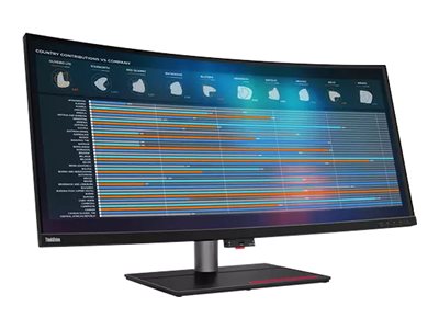 Lenovo ThinkVision P40w-20 - LED monitor - curved - 40\" (39.7\" viewable) - 5120 x 2160 WUHD @ 75 Hz - IPS - 300 cd/m² - 1000:1 - 4 ms - 2xThunderbolt 4, DisplayPort, HDMI - raven black - Campus