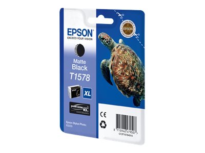 Epson T1578 - 25.9 ml - matte black - original - blister - ink cartridge - for Stylus Photo R3000