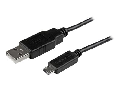 StarTech.com 0.5m Mobile Charge Sync USB to Slim Micro USB Cable M/M - USB cable - Micro-USB Type B (M) to USB (M) - USB 2.0 - 50 cm - black