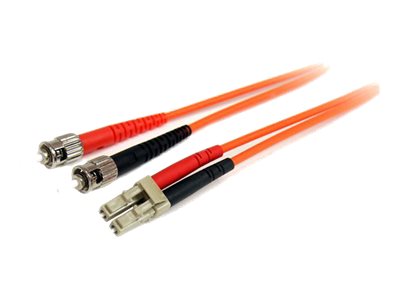 StarTech.com 1m Fiber Optic Cable - Multimode Duplex 62.5/125 - LSZH - LC/ST - OM1 - LC to ST Fiber Patch Cable (FIBLCST1) - Patch cable - LC multi-mode (M) to ST multi-mode (M) - 1 m - fibre optic - duplex - 62.5 / 125 micron - orange