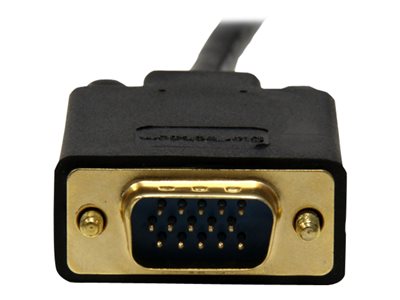 StarTech.com 15 ft Mini DisplayPort to VGA Adapter Cable - mDP to VGA Video Converter - Mini DP to VGA Cable for Mac/PC 1920x1200 - Black (MDP2VGAMM15B) - Video converter - VGA - DisplayPort - black