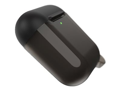 OtterBox Ispra Series - Case for wireless earphones - polycarbonate, zinc alloy, thermoplastic elastomer (TPE) - black hole - for Apple AirPods (1st generation, 2nd generation)