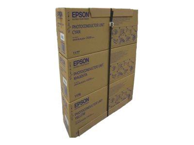 Epson - Photoconductor unit - 1 x yellow, cyan, magenta - 30000 pages - for AcuLaser C9200D3TNC, C9200DN, C9200DTN, C9200N, C9200TN