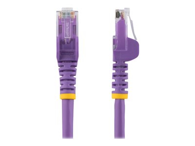 StarTech.com 1m CAT6 Ethernet Cable, 10 Gigabit Snagless RJ45 650MHz 100W PoE Patch Cord, CAT 6 10GbE UTP Network Cable w/Strain Relief, Purple, Fluke Tested/Wiring is UL Certified/TIA - Category 6 - 24AWG (N6PATC1MPL) - Network cable - RJ-45 (M) to RJ-45 (M) - 1 m - UTP - CAT 6 - snagless, stranded - purple