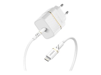OtterBox Wall Charger - Power adapter - 20 Watt - 3 A - PD 3.0 (24 pin USB-C) - cloud dust white