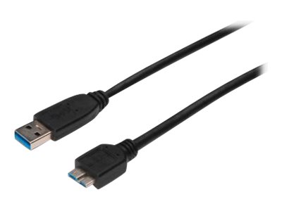 ASSMANN - USB cable - 9 pin Micro-USB Type B (M) to 9 pin USB Type A (M) - 25 cm - molded - black
