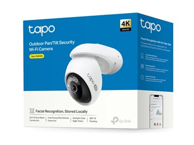 Tapo C560WS V1 - Network surveillance camera - pan / tilt - outdoor - weatherproof - colour (Day&Night) - 8 MP - 3840 x 2160 - 4K - fixed focal - audio - wireless - Wi-Fi - 802.11ax, 2.4GHz radio, LAN 10/100 - H.264