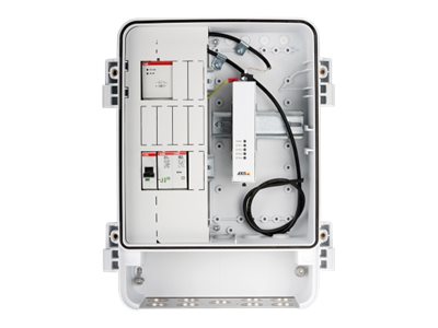 PRE-ASSEMBLED T98A SURVEILANCE CABINET WITH FOLLOWING SYSTEM COMPOENTS:(1) BREAKER AND SURGE PROTECTION (2) 12 VDC DIN PSU (3)AXIS T8604 MEDIA CONVERTER (4) INTERNAL CABLES AND MOUNTS.TESTED