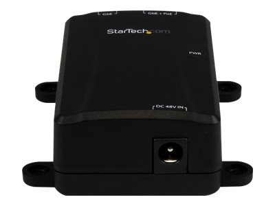 StarTech.com 1 Port Gigabit Midspan - PoE+ Injector - 802.3at and 802.3af - Wall-Mountable Power over Ethernet Injector Adapter (POEINJ1GW) - PoE injector - 30 Watt