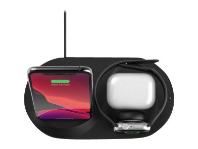 Belkin BoostCharge - Wireless charging stand - 7.5 Watt - black - for Apple AirPods, AirPods Pro, iPhone 11, 12, 7, 8, SE, X, XR, XS, XS Max, Watch