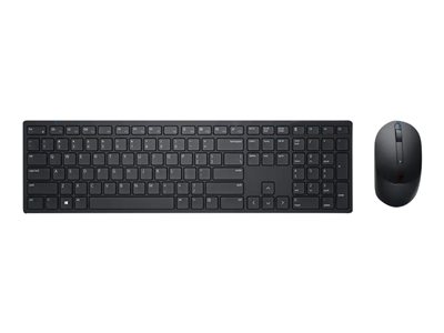 Dell Pro KM5221W - Keyboard and mouse set - wireless - 2.4 GHz - AZERTY - Belgium - black - for Latitude 5520