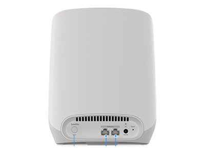 NETGEAR Orbi RBK763S - Wi-Fi system - (router, 2 extenders) - up to 7,500 sq.ft - mesh 1GbE - Wi-Fi 6 - Tri-Band