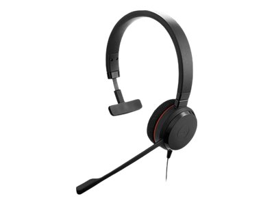 Jabra Evolve 20 MS mono - Headset - on-ear - wired - USB-C, USB-A - noise isolating - Certified for Microsoft Teams, Avaya Certified, Cisco Certified, Alcatel-Lucent Certified, Unify Certified