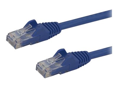 StarTech.com 1m CAT6 Ethernet Cable, 10 Gigabit Snagless RJ45 650MHz 100W PoE Patch Cord, CAT 6 10GbE UTP Network Cable w/Strain Relief, Blue, Fluke Tested/Wiring is UL Certified/TIA - Category 6 - 24AWG (N6PATC1MBL) - Patch cable - RJ-45 (M) to RJ-45 (M) - 1 m - UTP - CAT 6 - molded, snagless - blue