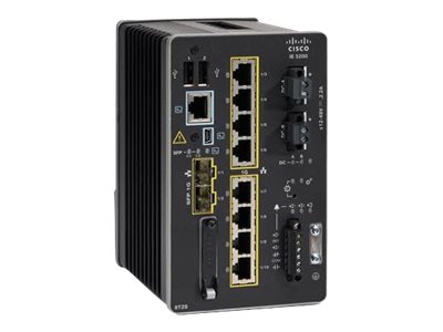 Cisco Catalyst IE3200 Rugged Series - Network Essentials - switch - Managed - 8 x 10/100/1000 (PoE+) + 2 x Gigabit SFP - DIN rail mountable - PoE+ (240 W) - DC power - remanufactured