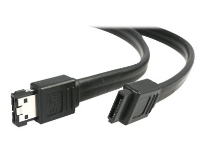 StarTech.com 6 ft Shielded eSATA to SATA Cable - SATA to eSATA cable - SATA (R) to eSATA (R) - 6 ft - black - SATA2ESATA6 - SATA to eSATA cable - SATA (R) to eSATA (R) - 1.8 m - black - for P/N: ESATAPNLFM1, PEXESAT322I, PEXUSB311A1E, S351BMU33ET, S351BMU33ETG, S3520BU33ER