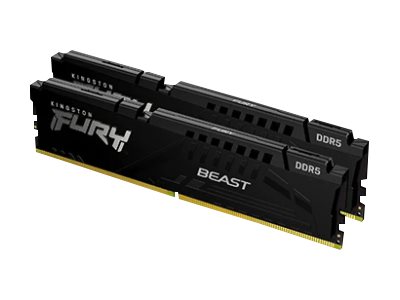 Kingston FURY Beast - DDR5 - kit - 16 GB: 2 x 8 GB - DIMM 288-pin - 5200 MHz / PC5-41600 - CL40 - 1.25 V - unbuffered - on-die ECC