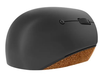 Lenovo Go - Mouse - ergonomic - blue optical - 6 buttons - wireless - 2.4 GHz - USB wireless receiver - storm grey with natural cork - retail
