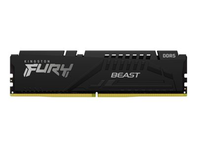 Kingston FURY Beast - DDR5 - kit - 64 GB: 4 x 16 GB - DIMM 288-pin - 6000 MHz / PC5-48000 - CL40 - 1.35 V - unbuffered - on-die ECC - black