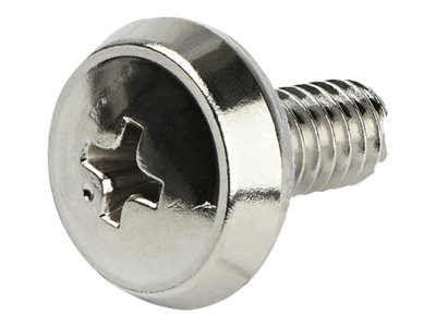 StarTech.com 12-24 Server Rack Screws - 50 pack - Nickel-plated - Rack screws - silver - US government (pack of 50 pieces) - for P/N: RK630WALVS, RK830WALVS