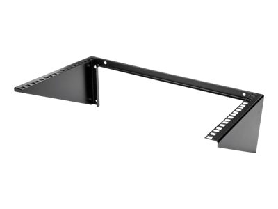 StarTech.com 6U Wall Mount Patch Panel Bracket - 19 in - Steel - Vertical Mounting Bracket for Networking and Data Equipment (RK619WALLV) - Wall mount bracket - black - 6U - 19\"