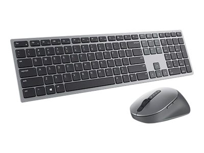 Dell Premier Wireless Keyboard and Mouse KM7321W - Keyboard and mouse set - wireless - 2.4 GHz, Bluetooth 5.0 - QWERTY - US International - titan grey
