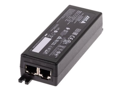 AXIS Midspan - PoE injector - AC 100-240 V - 30 Watt - output connectors: 1 - Europe - black - for AXIS A1610, C1410, D3110, M4308, P1385, P3818, Q1715, Q3536, Q3538, W400, P37 Series