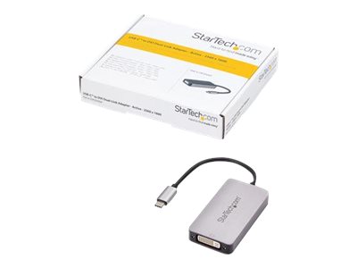 StarTech.com USB 3.1 Type-C to Dual Link DVI-I Adapter - Digital Only - 2560 x 1600 - Active USB-C to DVI Video Adapter Converter (CDP2DVIDP) - Adapter - dual link - 24 pin USB-C (M) to DVI-I (F) - USB 3.1 - 15.2 cm - active - space grey - for P/N: TB4CDOCK
