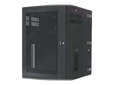 Panduit PanZone - Rack cabinet - wall mountable - black - 18U - 30\"