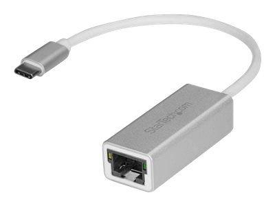 StarTech.com USB-C to Gigabit Ethernet Adapter - Aluminum - Thunderbolt 3 Port Compatible - USB Type C Network Adapter (US1GC30A) - Network adapter - USB-C - Gigabit Ethernet - silver