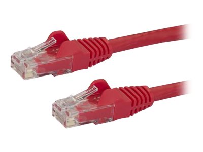StarTech.com 100ft CAT6 Ethernet Cable, 10 Gigabit Snagless RJ45 650MHz 100W PoE Patch Cord, CAT 6 10GbE UTP Network Cable w/Strain Relief, Red, Fluke Tested/Wiring is UL Certified/TIA - Category 6 - 24AWG (N6PATCH100RD) - Patch cable - RJ-45 (M) to RJ-45 (M) - 30.5 m - UTP - CAT 6 - snagless - red - for P/N: POEEXT1GAT, POEEXT2GAT