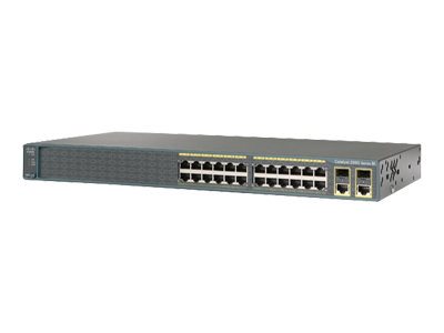 Cisco Catalyst 2960-Plus 24LC-L - Switch - Managed - 16 x 10/100 + 8 x 10/100 (PoE) + 2 x combo Gigabit SFP - rack-mountable - PoE (123 W) - refurbished