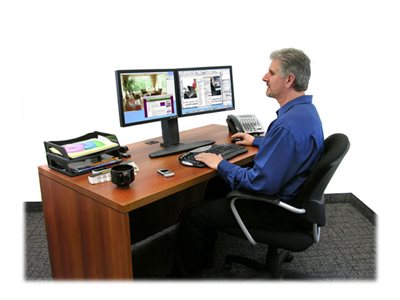 Ergotron Neo-Flex - Stand - for 2 LCD displays - black - screen size: up to 24\" - desktop