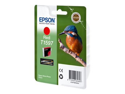 Epson T1597 - 17 ml - red - original - blister - ink cartridge - for Stylus Photo R2000