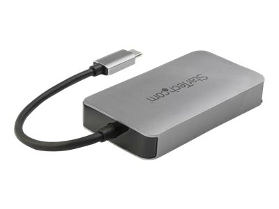 StarTech.com USB 3.1 Type-C to Dual Link DVI-I Adapter - Digital Only - 2560 x 1600 - Active USB-C to DVI Video Adapter Converter (CDP2DVIDP) - Adapter - dual link - 24 pin USB-C (M) to DVI-I (F) - USB 3.1 - 15.2 cm - active - space grey - for P/N: TB4CDOCK